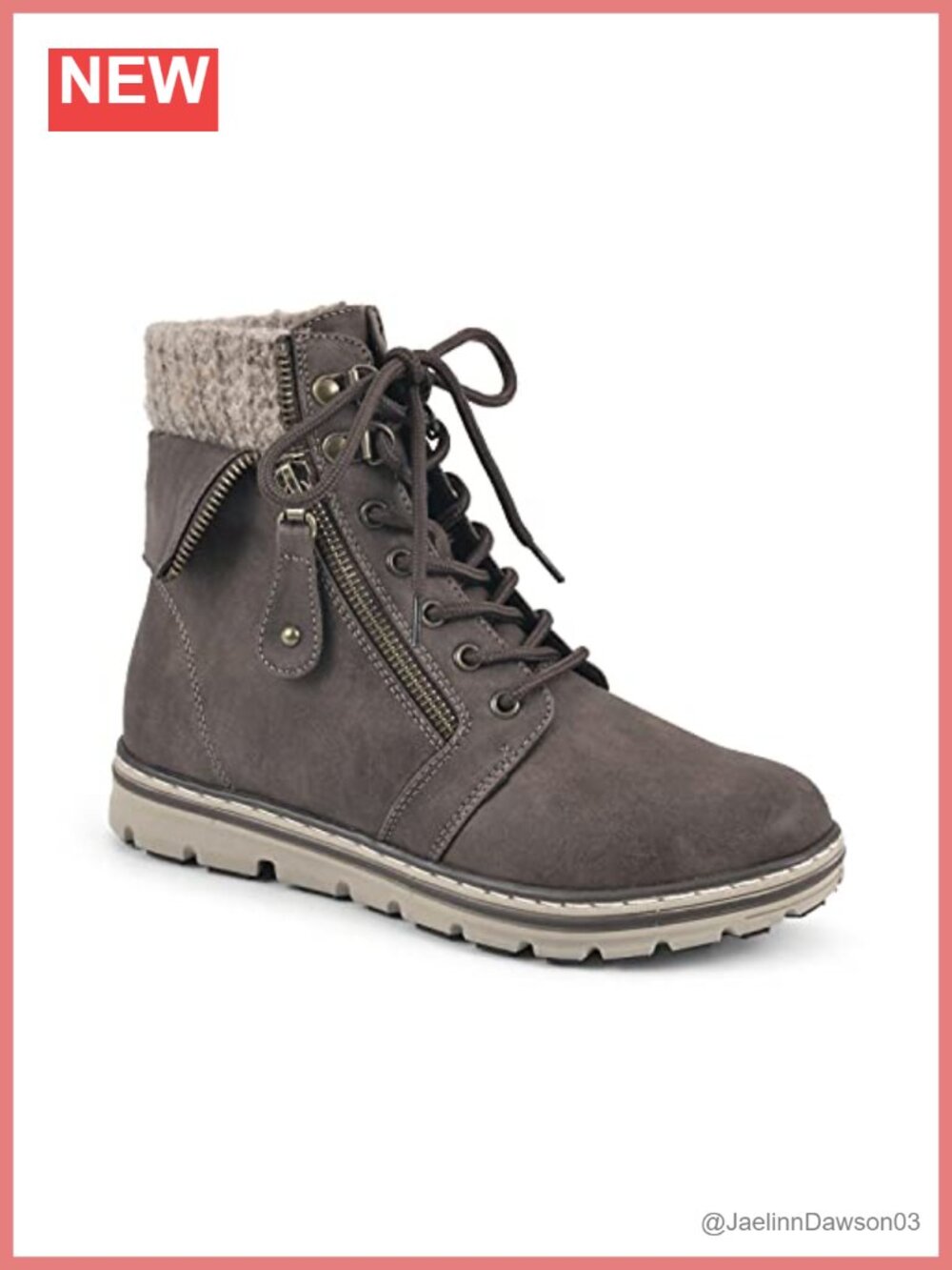 Women's Knit Ankle Bootie with Zipper, Cushioned Insole